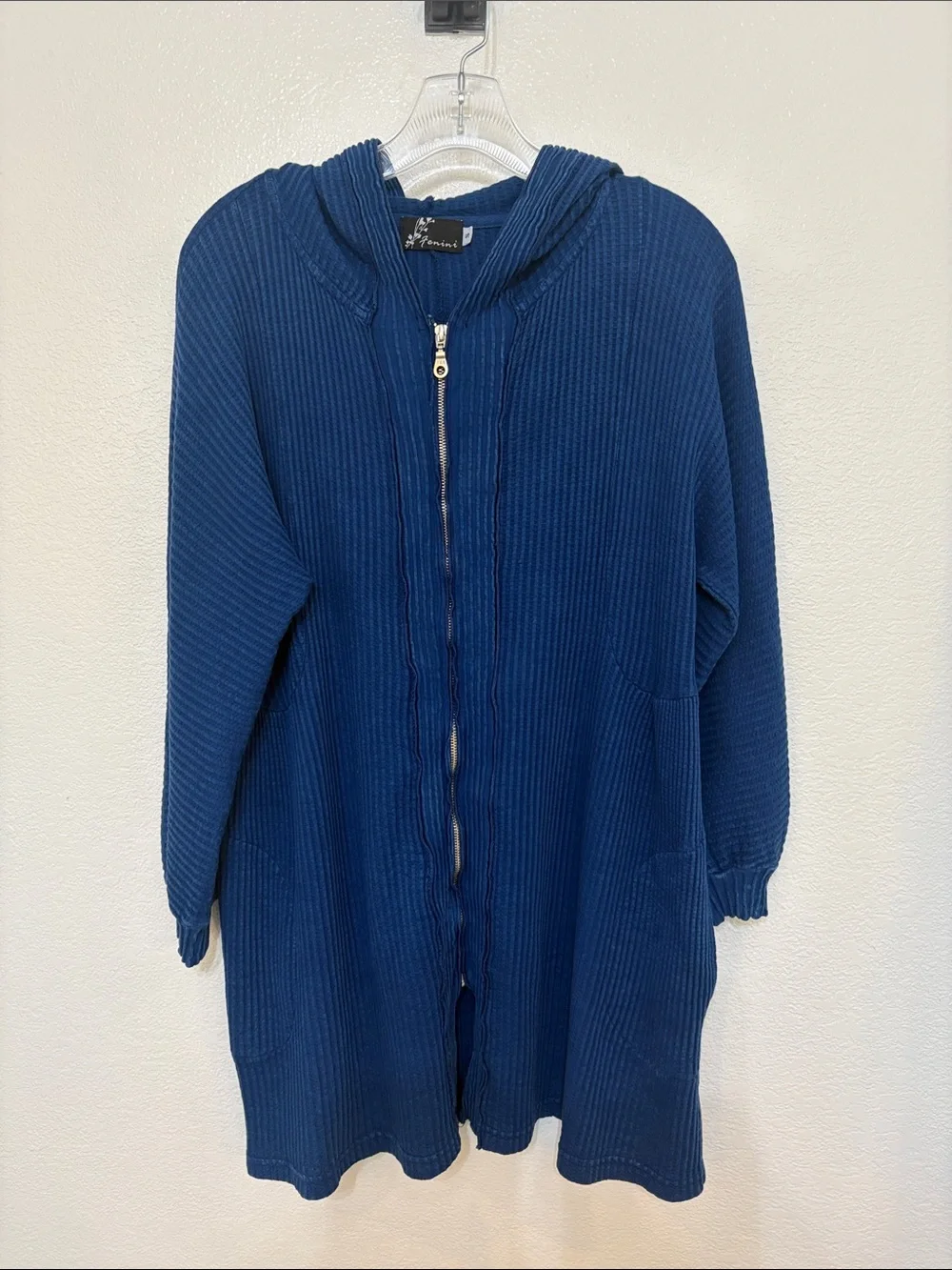 Fenini - Blue Zip Up Swimsuit / Beach Coverup - Size Small. B83